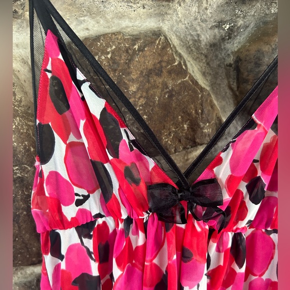 Oscar De La Renta Pink Label vintage lingerie slip pink roses, M - Picture 3 of 4